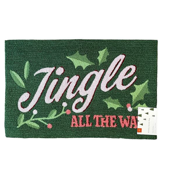 Loloi JINGLE ALL THE WAY Hooked Accent Rug 20x32 Festive Christmas Holiday NEW - Picture 8 of 10